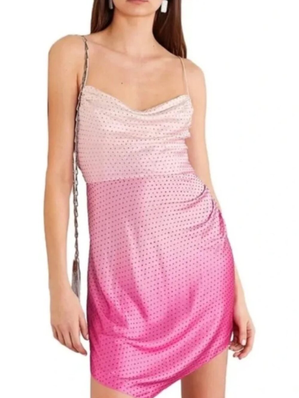 Retrofete Pink Ombre Studded Dress (Size S)